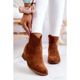 S.Barski Botas Mujer Ante Cuña Oculta Camel Solene marrón 3