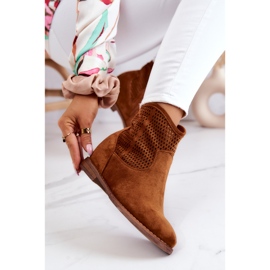 S.Barski Botas Mujer Ante Cuña Oculta Camel Solene marrón 2