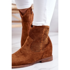 S.Barski Botas Mujer Ante Cuña Oculta Camel Solene marrón 8