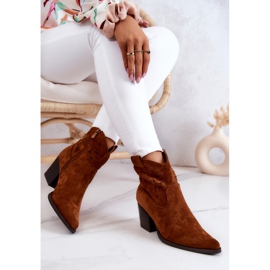 S.Barski Botas Cowboy Mujer Ante Camel Devon marrón 5
