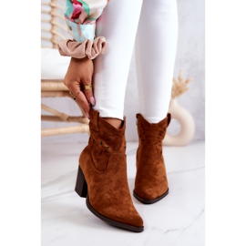 S.Barski Botas Cowboy Mujer Ante Camel Devon marrón 1