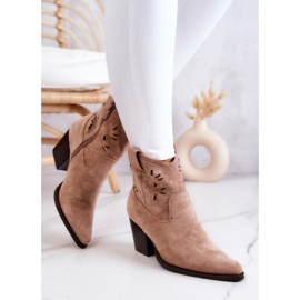 S.Barski Botas Cowboy Mujer Ante Beige Devon 4