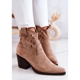 S.Barski Botas Cowboy Mujer Ante Beige Devon 7