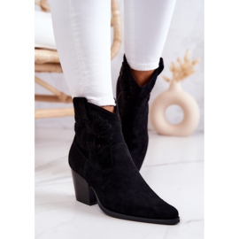 S.Barski Botas Vaqueras Mujer Ante Negras Devon negro 3