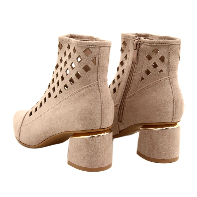 M.Daszyński Botas caladas de mujer Daszyński MR2168A-3 ante Beige 4