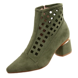 M.Daszyński Botas caladas Daszyński MR2168A-3 Suede Green para mujer verde 3