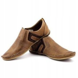 KOMODO Zapatos de cuero para hombre 711 marrón 4