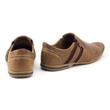 KOMODO Zapatos de cuero para hombre 711 marrón 5