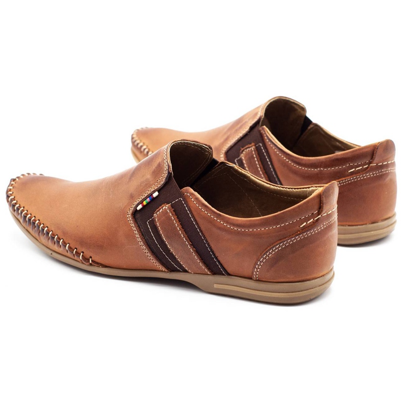 KOMODO Zapatos de cuero para hombre 711 marrón 7