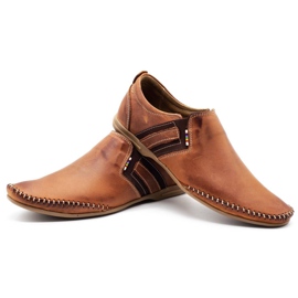 KOMODO Zapatos de cuero para hombre 711 marrón 6