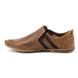 KOMODO Zapatos de cuero para hombre 711 marrón 2