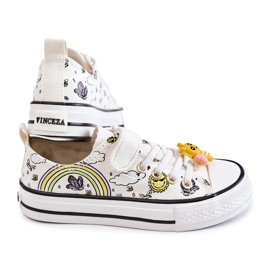 Vinceza Deportivas Infantiles Con Velcro Estampado Cordón Blanco 4