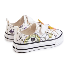 Vinceza Deportivas Infantiles Con Velcro Estampado Cordón Blanco 6
