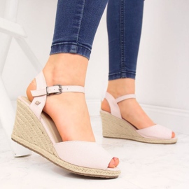 Sandalias Cuña Big Star W HH274832 rosa 2