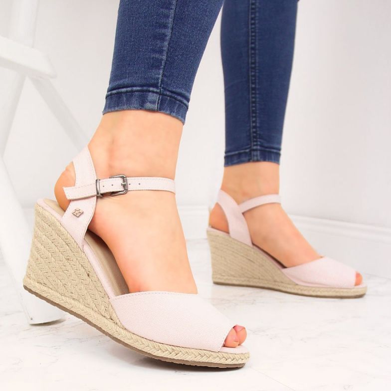 Sandalias Cuña Big Star W HH274832 rosa 2