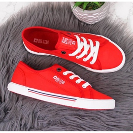 Deportivas bajas de textil Big Star W HH274061 rojo 4