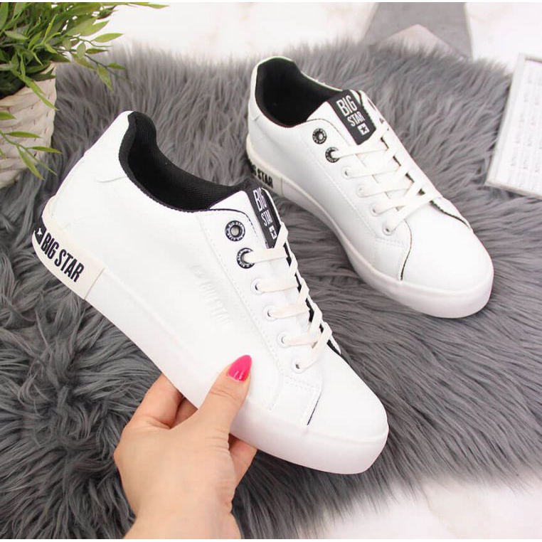 Zapatillas bajas con cuero ecológico Big Star W II274031 blanco 1