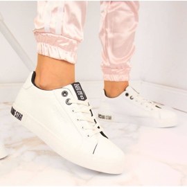 Zapatillas bajas con cuero ecológico Big Star W II274031 blanco 2