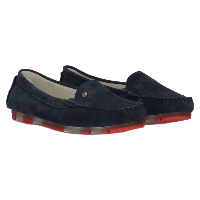 Mocasines en Piel Filippo DP2037/22 NV RD Azul Marino rojo 4