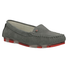 Mocasines de Piel Filippo DP2037/22 GR RD Gris rojo 1 Mocasines de Piel Filippo DP2037/22 GR RD Gris rojo 1