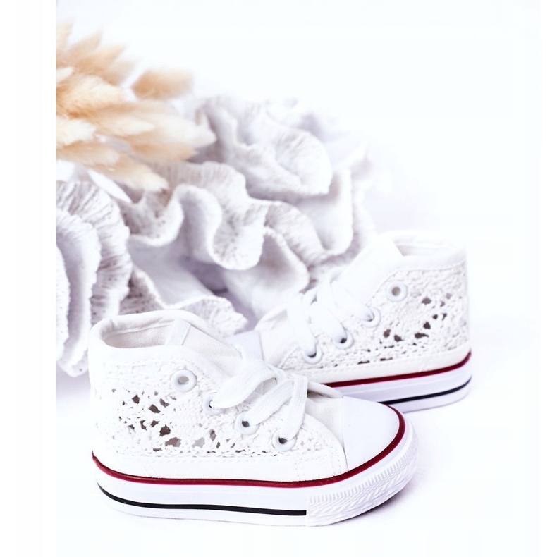 Zapatillas altas para niños con cordones Roly-Poly blanco 6