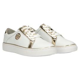 Filippo Zapatillas de cuero con estilo DP3617 / 22 WH blanco 3