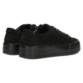 Filippo Zapatillas de deporte de cuero para mujeres DP3527/22 Bk Negro 4