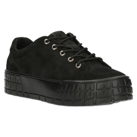 Filippo Zapatillas de deporte de cuero para mujeres DP3527/22 Bk Negro 3
