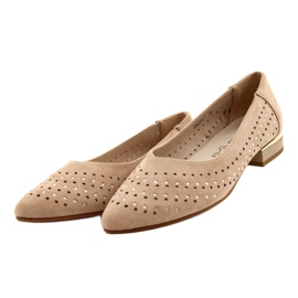 M.Daszyński Bailarinas caladas con lentejuelas Daszyński SA201-1 Beige 2