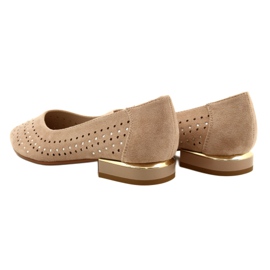 M.Daszyński Bailarinas caladas con lentejuelas Daszyński SA201-1 Beige 5