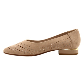 M.Daszyński Bailarinas caladas con lentejuelas Daszyński SA201-1 Beige 1