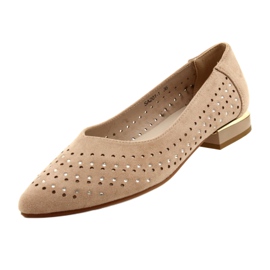 M.Daszyński Bailarinas caladas con lentejuelas Daszyński SA201-1 Beige 3
