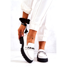 La.Fi Zapatos para mujeres inserto de cuero blanco ecológico 2