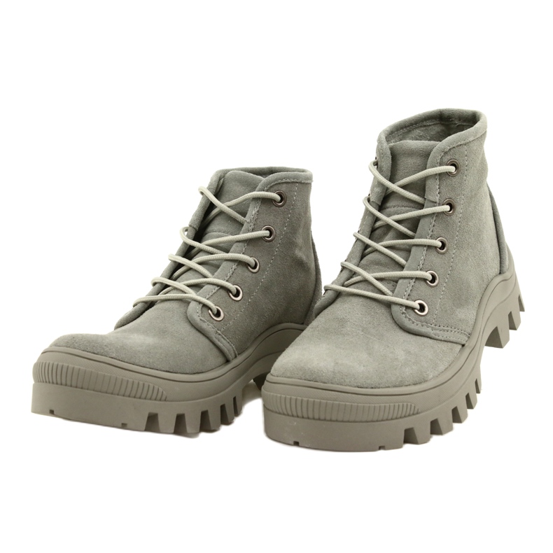 Zapatillas altas de cuero Filippo DPT3523 / 22 GR Gris 2