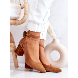 Zapatos De Tacón De Gamuza Con Lazo Maciejka 05059-29 Marrón 1