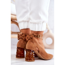 Zapatos De Tacón De Gamuza Con Lazo Maciejka 05059-29 Marrón 8