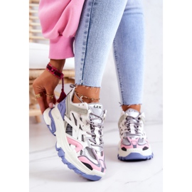 Deportivas Mujer Sport Piel GOE JJ2N4090 Multicolor blanco violeta rosado gris 3