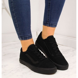 Deportivas negras Atletico W ATC264D de tejido negro 3