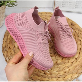 Deportivas textiles News Jr EVE338B rosa rosado 1
