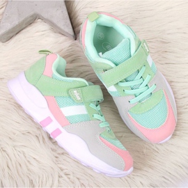 Deportivas Befado Jr BEF25C velcro menta azul 4