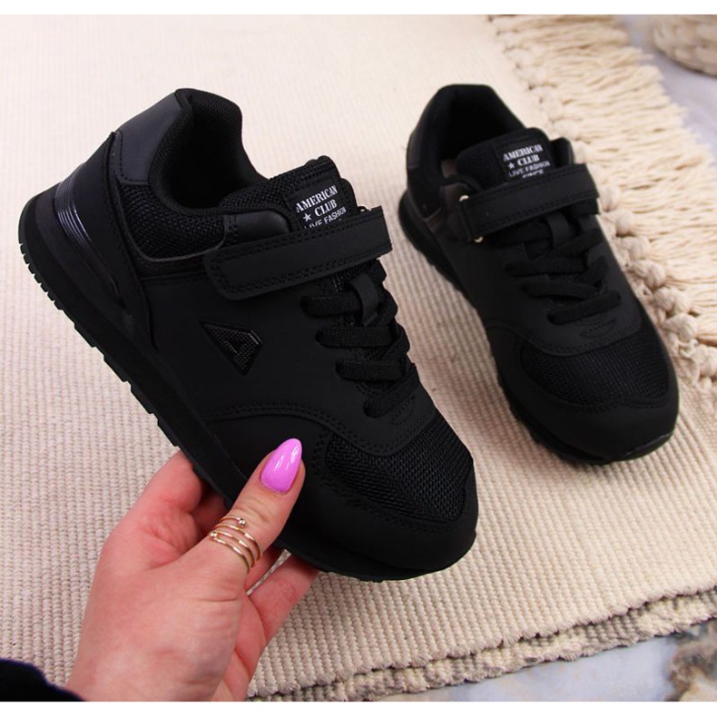 Zapatos velcros American Club Jr AM788A negro 1