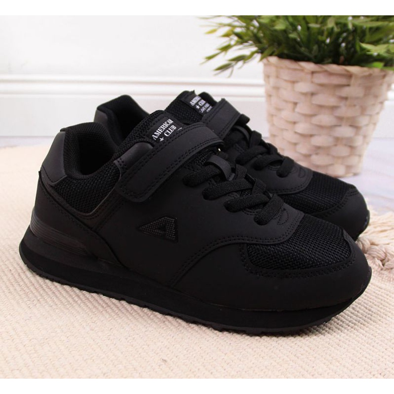 Zapatos velcros American Club Jr AM788A negro 2