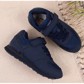 Zapatos velcros American Club Jr. AM788B azul marino 4