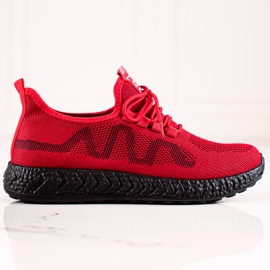 TRENDI Zapatos deportivos ligeros rojo 2
