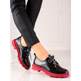 Goodin Zapatos de moda con cordones negro 3