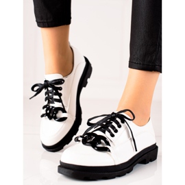 Goodin Zapatos de cordones con adorno blanco 4