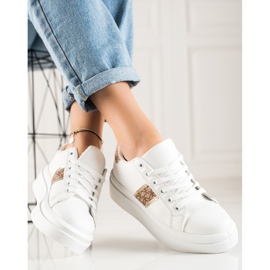 TRENDI Zapatillas blancas de moda blanco 3