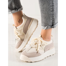 Seastar Zapatillas Atadas En La Plataforma beige 2