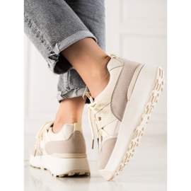 Seastar Zapatillas Atadas En La Plataforma beige 3