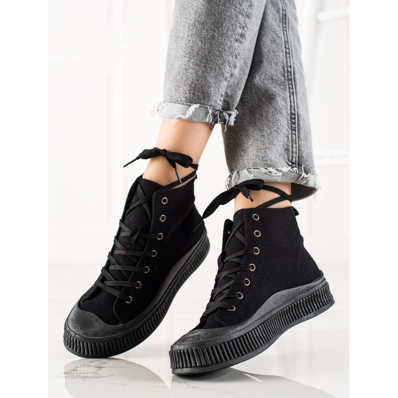 Seastar zapatillas casuales altas negro 1